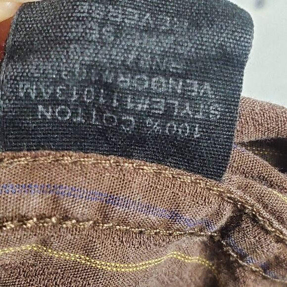 BKE Contour Men’s Long Sleeve Striped Button-Up Shirt Brown Medium Casual Dress - Picture 6 of 7